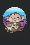  Ramen Monkey: Lined Notebook Journal, 6X9 Inches, 120 Pages,Funny Ramen Monkey Food Noodles Japanese Anime Fun Lovers