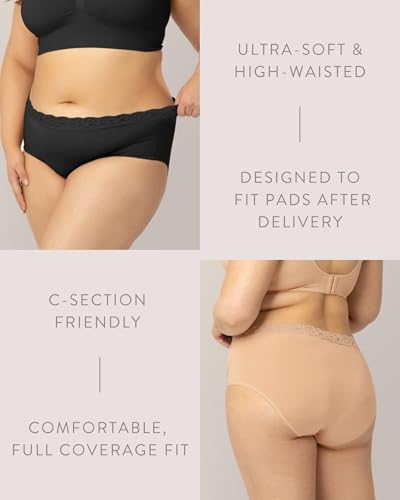 Image of High-Waisted Postpartum Underwear Pack | Dusty Hues