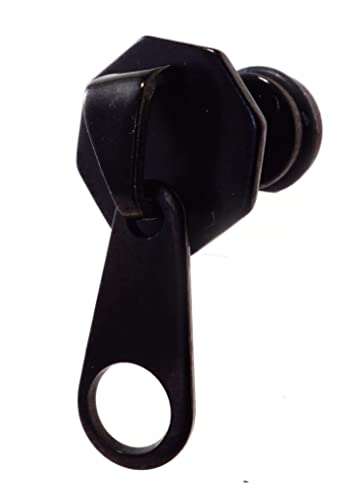 From da Phactory 軟骨ピアス ボディピアス 16G スタッド ピアス サージカルステンレス デザイン キャッチ おしゃれ かわいい ファースト ピアス セカンド ピアス 軟骨 ヘリックス ラブレット (ブラック, ジッパー)