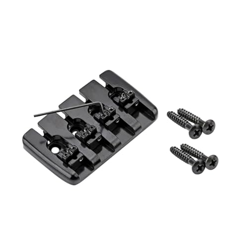 Abaodam Bass Replacement Parts 1 Set Metal Crafts Brass Bass Bridge Saddle for 6 String Bass Guitar Easy Tone Adjustment