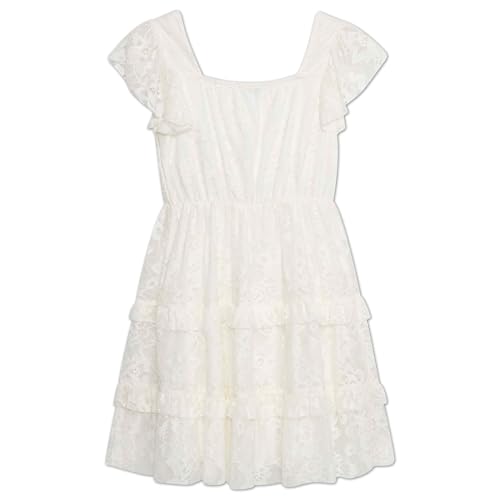 Speechless Girls' Flutter Sleeve Lace Tiered Party Dress2