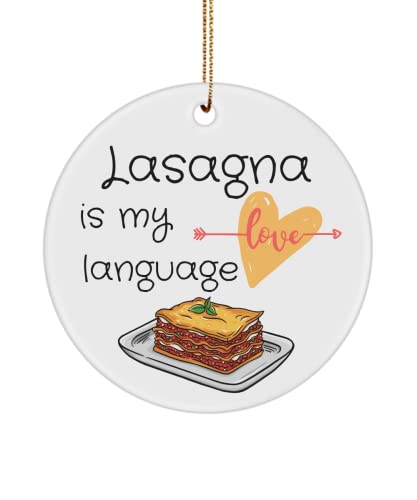 Lasagna Ornament, Lasagna Gift, Lasagna Christmas Ornament, Lasagna Decor, Italian Food Ornament, Lasagna is My Love Language