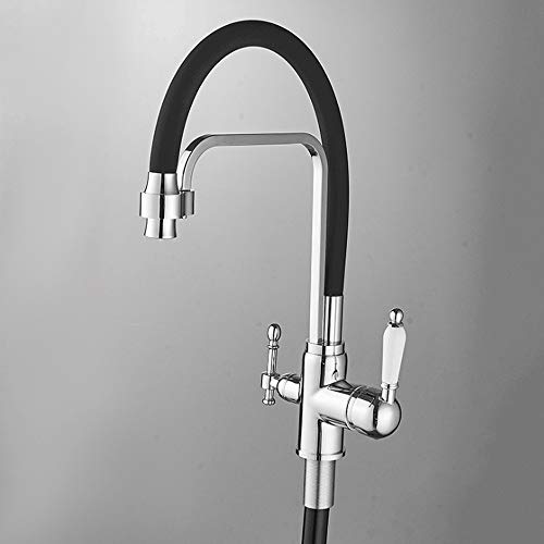 Évier de cuisine en cuivre rotatif : fini les éclaboussures grâce au tuyau de drainage rond