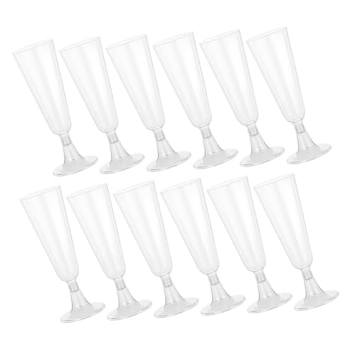 Cabilock Superior Plastic Flutes 24pcs Disposable Cocktail Glasses Party Cup for Wedding 150ml