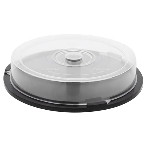 KALLORY Empty CD Storage Bucket Portable Dvd Storage Container for Discs Durable Material Design for Organizing Dvds and Game Discs for Home Use