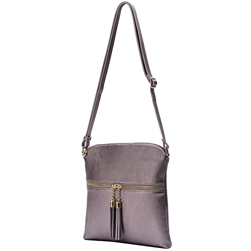 Image of Solene Womens Lightweight Medium Crossbody Purse with Tassel, Perfect Size Crossbody Bags for Daily Use, travel