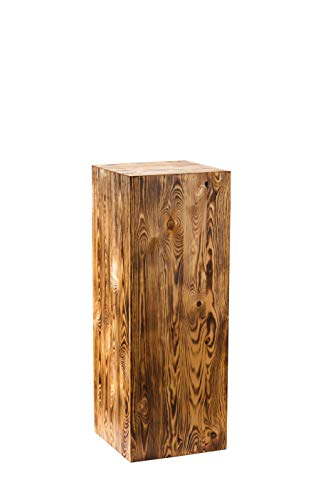 DECOKTIVO Holzsäule, Rustikale Dekosäule, Baumstamm Deko, Bodenwindlicht...