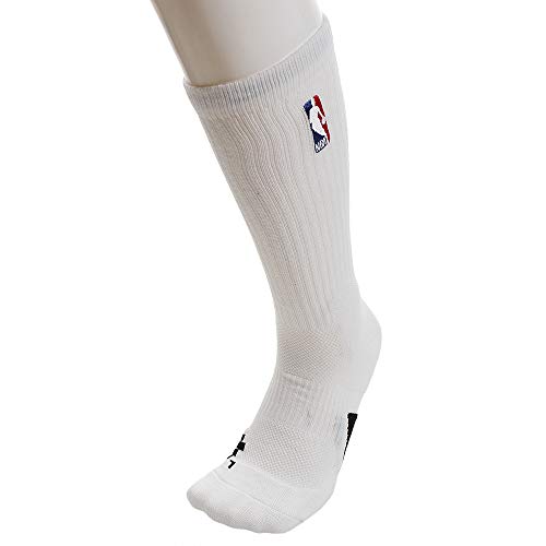 Nike Jordan NBA Basketball Crew Socks White/Black SX7589-101, Size L
