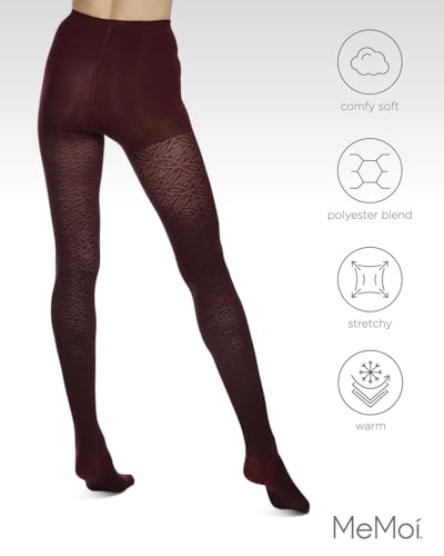 Image of MeMoi Women's Flattering Floral and Circular Pattern Sweater Tights