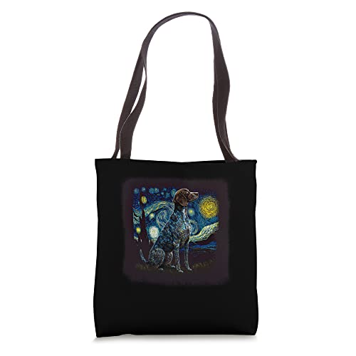 Bolso Tote Dog in starry night Van Gogh miniatura 1