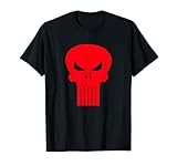 Marvel Punisher Red Classic Skull Vintage Chest Logo T-Shirt