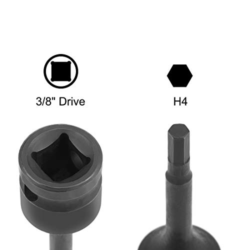 Douille à choc H4 uxcell longue de 60 mm pour débloquer les vis difficiles