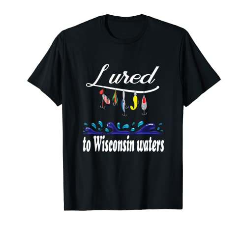 Atraído a Wisconsin Waters, pescador de pesca Camiseta
