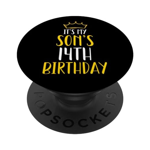 Es el cumpleaños número 14 de mi hijo de 14 años PopSockets PopGrip Intercambiable