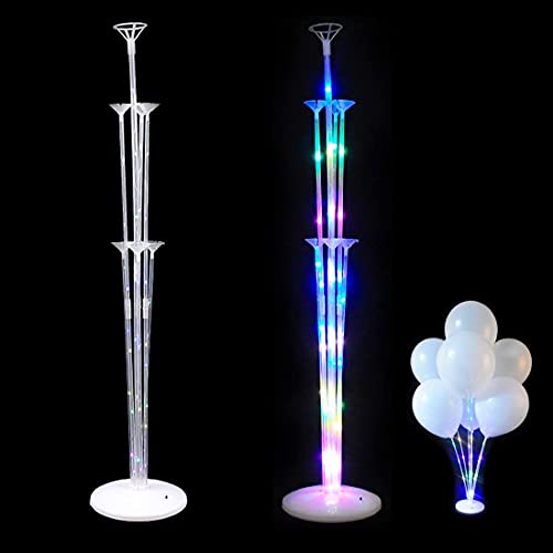 Light up Balloon Stand Kit 2 Set Table Balloon Decorations with String Light for Birthday Wedding Christmas Party Decorations