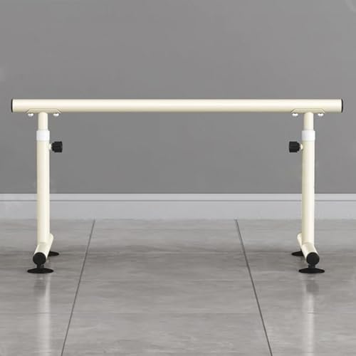 Vonacme バレエスタンド バレーバー バレエレッスンバー バレエバー 練習 鉄棒 自宅用 7段階調整 家庭用 バレ バレー バレエ用品 手すり トレーニング 子供 学生用 教室 スタジオ 舞台 (150cmベージュ)