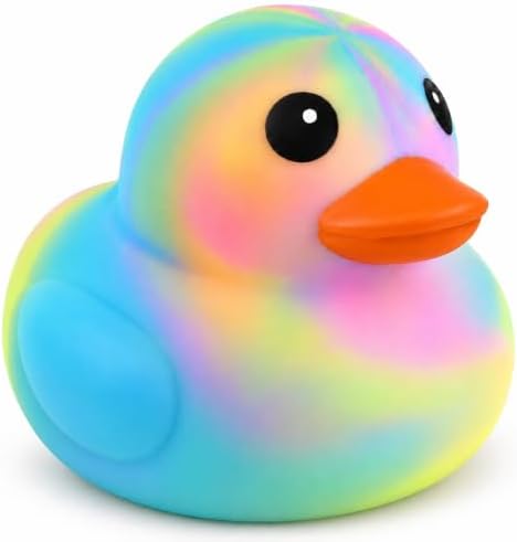 Jumbo Duck Squishy Squeeze Toys,Soft Slow Rising Stress Relief Fidget Toy for Teens & Adults,Giant Sensory Stress Balls for Anxiety Relief,Cool Office Desk Decor Party Favors Birthday Gifts (Colorful) image 5