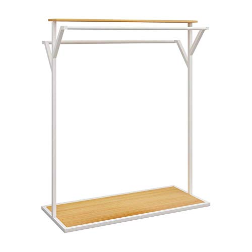 Tidy Rails - Perchero de metal para ropa y almacenamiento de zapatos (color: blanco, tamaño: 140 x 40 x 120 cm)