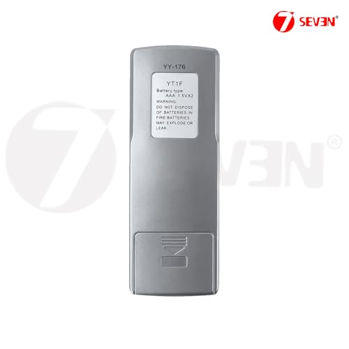 Image of 7SEVEN Compatible with Videocon AC Remote Control YT1F Model 176 Suitable for Split & Window 1 1.5 2 Ton Air Conditioner - Match Each Keys Exactly to Replicate Genuine Remote Function
