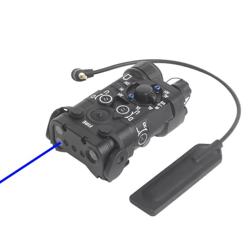 Metal L3-NL Box Aiming Laser Sights(with Blue Laser+IR Laser+Whitelight LED Flashlight), and Modular Wire Control Remote Pressure Switch Combo,Black