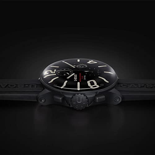 U-Boat Capsoil Chrono 8109C Mens Analog Quartz Watch With Rubber Bracelet 8109C, Black #TOP2