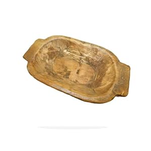 Carved Wooden Dough Bowl Primitive Wood Trencher Tray Rustic Home Decor 9 12 IRP 296 Wood Stand Natural Touch Mmexican Handmade Farmhouse Antique Rustic Cozy Art Vintage Art Decor