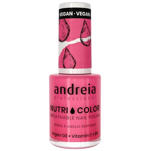 Andreia Professional NutriColor – Nagellack, atmungsaktiv, vegan – Farbe NC30 Rosa Bubble Gum d'Andreia 10,5 ml – Nail Art, DIY, Vegan und nicht an Tieren getestet, Pflege + Farbe in einem Schritt