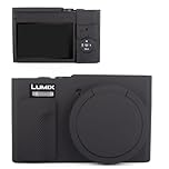 MUZIRI KINOKOO Silicone Case Compatible for Panasonic Lumix DC-TZ99/ZS99 Digital Camera - Soft Rubber DC-TZ99/ZS99 Protective Cover with Removable Lens Cover - Anti-Slip & Anti-Scratch -Black