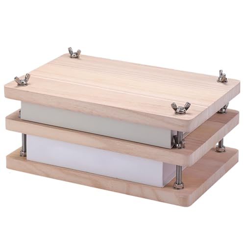 Outil presse manuelle en bois Ungtyb pour aplatir le papier et réussir vos reliures