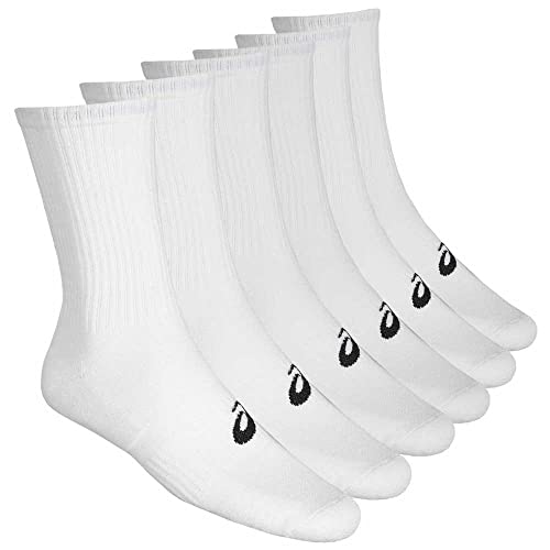 ASICS 6er Pack Crew Sock Socken Weiss, 43-46 Ohne Geschlecht