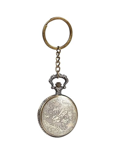 Image of Pocket Watch Metal Keychain Retro Vintage for Gifting With Key Ring Anti-Rust