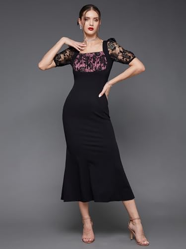 Image of Miss Chase Women's Sleeveless Collared Bodycon Above-Knee Polyester Dress