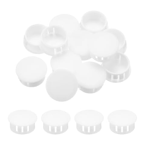 sourcing map 32PCS White Plastic Hole Plugs Cover