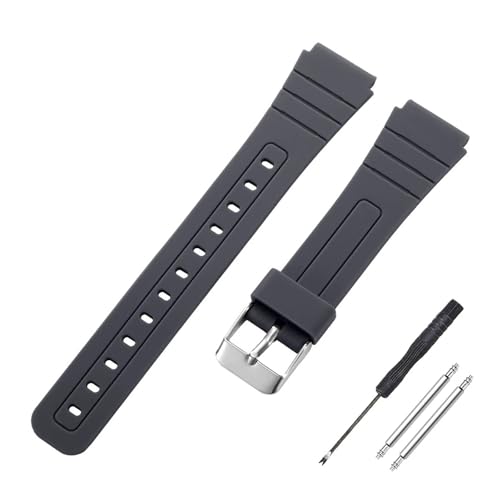 [����] YingYou 18mm�̃V���R�����r���v�X�g���b�v�BF84 F105/108 A158/168 AE1200/1300�̃\�t�g�Ȓj���p���X�g�o���h�ɓK���B(Grey,18MM_ROSE GOLD BUCKLE)