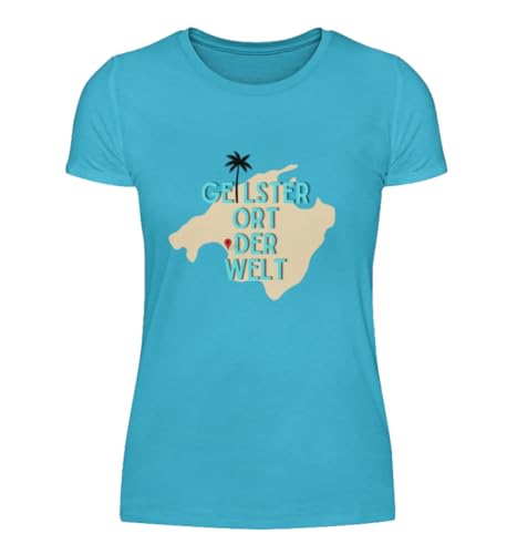 T-shirt femme Mallorca souvenir turquoise taille M souvenir d'été