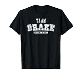 Team Drake Lifetime Member Family Last Name T-Shirt, Men, Black, 3X-Large