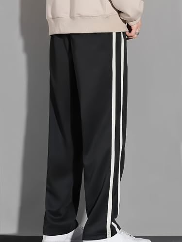 Image of dockstreet Men's /Unisex Open Bottom Drawstring Pure Cotton Stretchable Baggy Jogger Pants