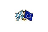 vergoldete Ausführung Flaggenfritze® Freundschaftspin Bayern - Europa