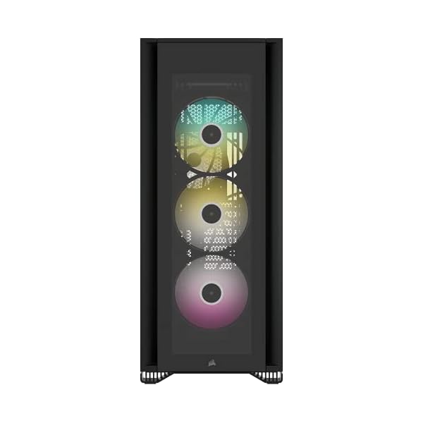 Corsair iCUE 7000X RGB Full-Tower ATX PC Case (Three Tempered Glass Panels, Four Included 140mm RGB Fans, Easy Cable Management, Smart RGB and Fan Speed Control, Spacious Interior) Black - Image 16