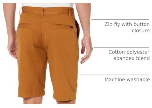 Image of Volcom Men's Vmonty Stretch 22 Chino Shorts - Casual Everyday Wear, Relaxed Fit