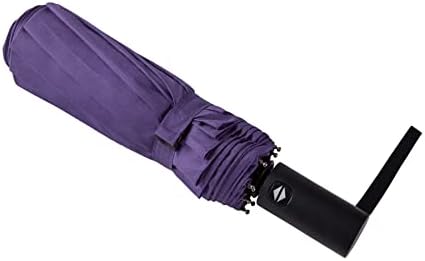 NPCQUN Travel Essentials Umbrella Windproof Compact Collapsible Light, Automatic, Strong and Portable, Wind Resistant, Folding Small Umbrella for Rain Purple