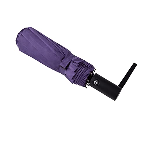 Npcqun Travel Essentials Umbrella Windproof Compact Collapsible Light, Automatic, Strong And Portable, Wind Resistant, Folding Small Umbrella For Rain Purple #TOP1
