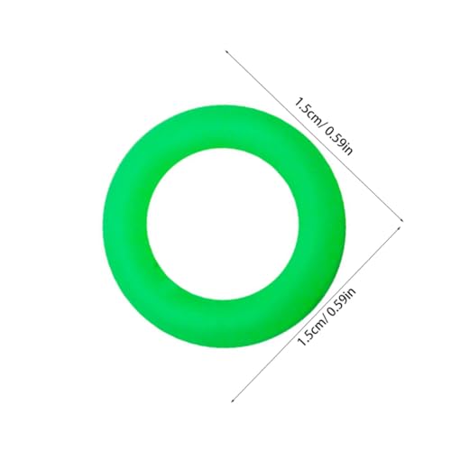100 Anillos Fluorescentes Verdes de Plástico para Estacas de Tienda de Campaña 3