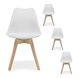 📏CARACTERÍSTICAS: | Medidas: Ancho 49 cm, Fondo 58 cm, Alto 84 cm | Color: Blanco | Materiales: Polipropileno / Madera / Poliuretano / Polipiel