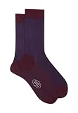 Gallo - Men's Short Burgundy Twin-rib Cotton Socks