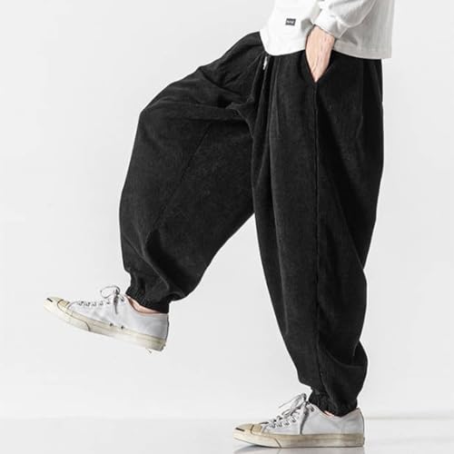 Pantalones deportivos monocromáticos con bolsillos amplios 6