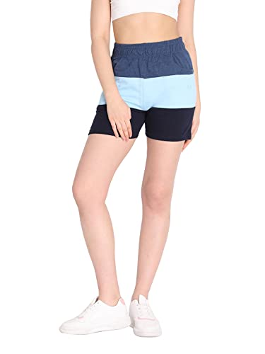 Image of CHKOKKO Women's Regular Cotton Regular Fit Plain Shorts for Women