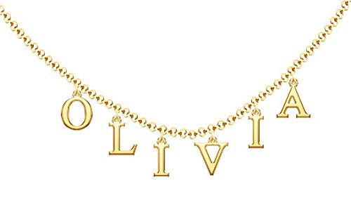 CoolJewelry Personalized Name Necklace Love Heart Custom Name Necklace 925 Sterling Silver Name Necklace with Heart Symbol Initial Necklace Gift for Women Girls3