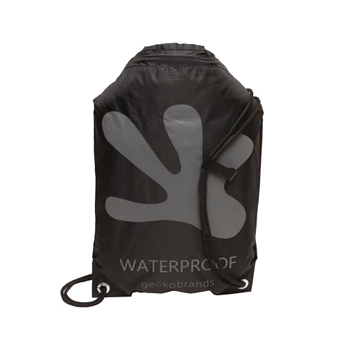geckobrands Drawstring Travel Backpack 10L - Waterproof Lightweight Travel Dry Bag for Beach, Hiking, and Light Water Activities for Men & Women