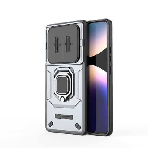 Coque Xiaomi Redmi Note 14 4G protège objectif rayé étui fin béquille gris - 3